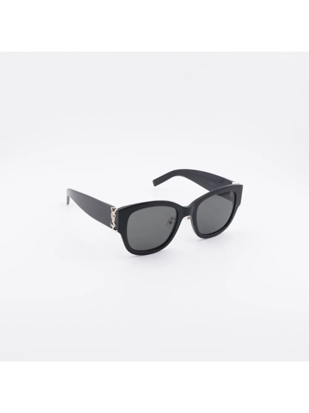 Saint Laurent SLM95/K 001 Sunglasses Black Square Frame, Grey Lenses